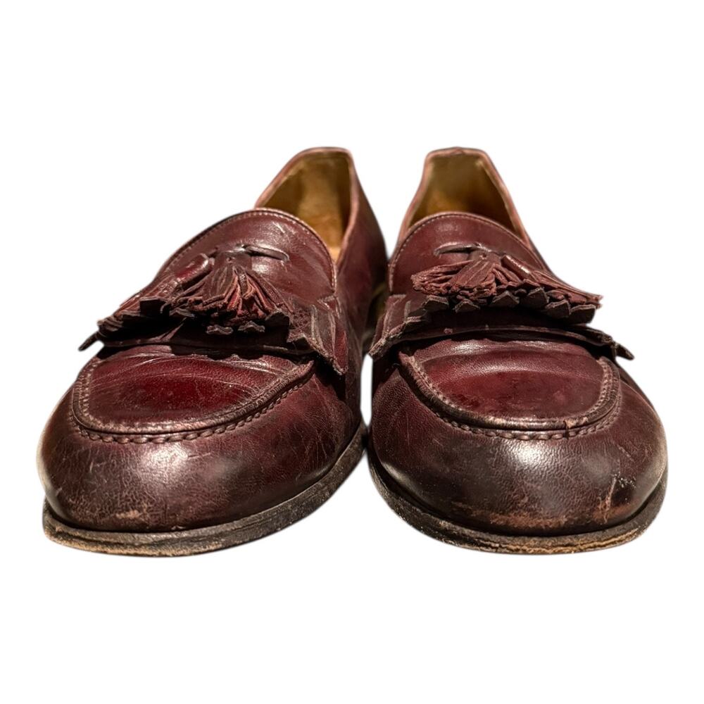 Cole Haan Bragano Burgundy Leather Tasseled Loafers Men's Shoes Size 10 M - Picture 3 of 10
